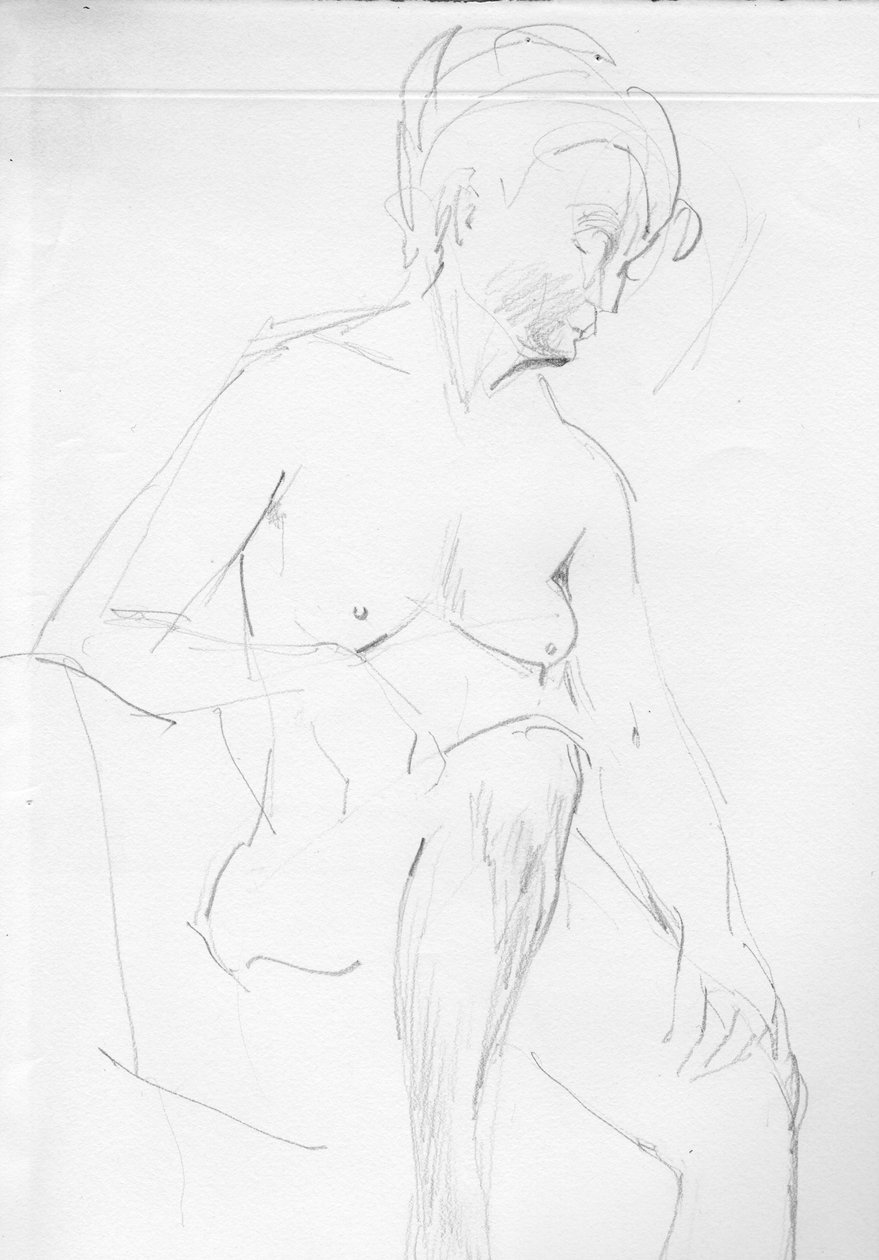 Femme nue assise, vers 1950 - Shirley Markham