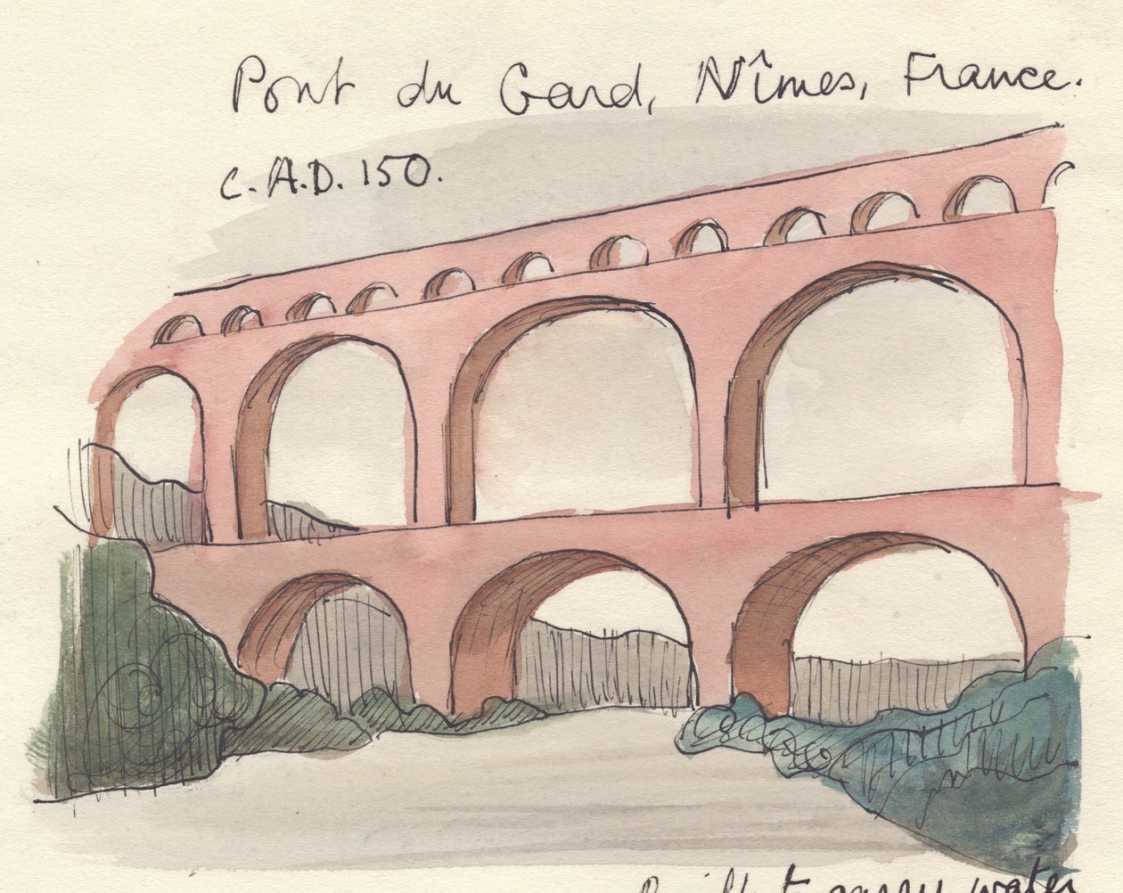 Pont du Gard, 1951 - Shirley Markham
