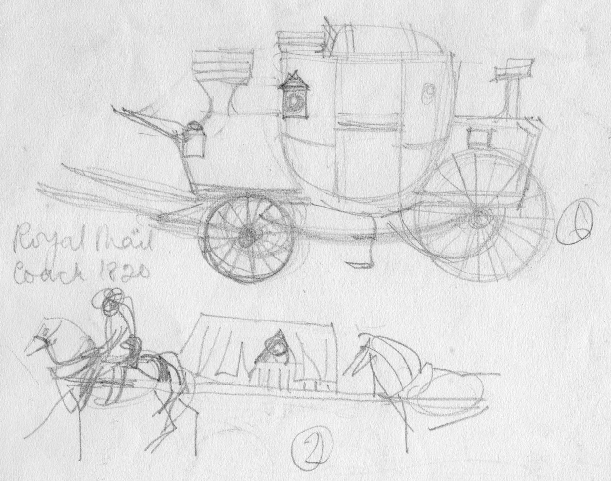 Royal Mail coach, 1820, vers 1950 - Shirley Markham