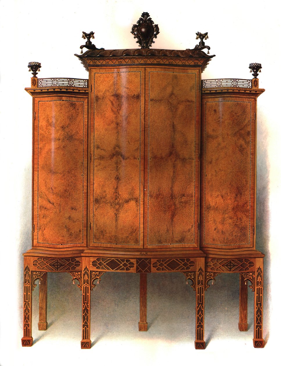 Cabinet en amboyne et bois de rose, 1906 - Shirley Charles Llewellyn Slocombe
