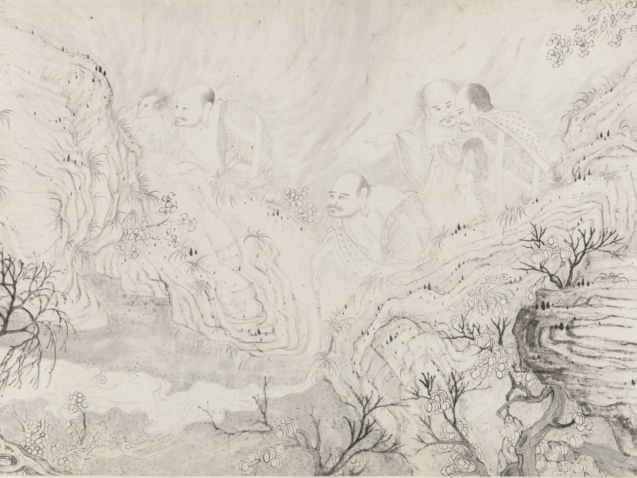 Les seize Luohans, daté de 1667 - Shitao