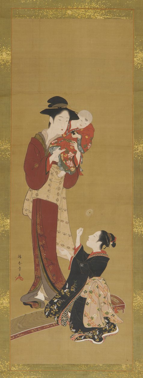 Femme, un bébé et une jeune fille, 1726-1868 - Shunsho
