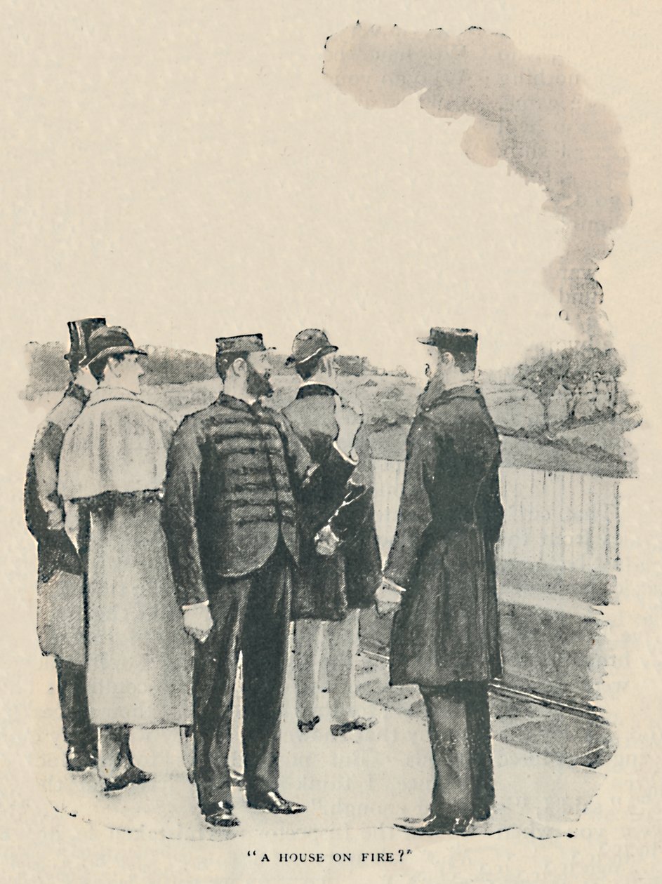 Une maison en feu, 1892 - Sidney Paget