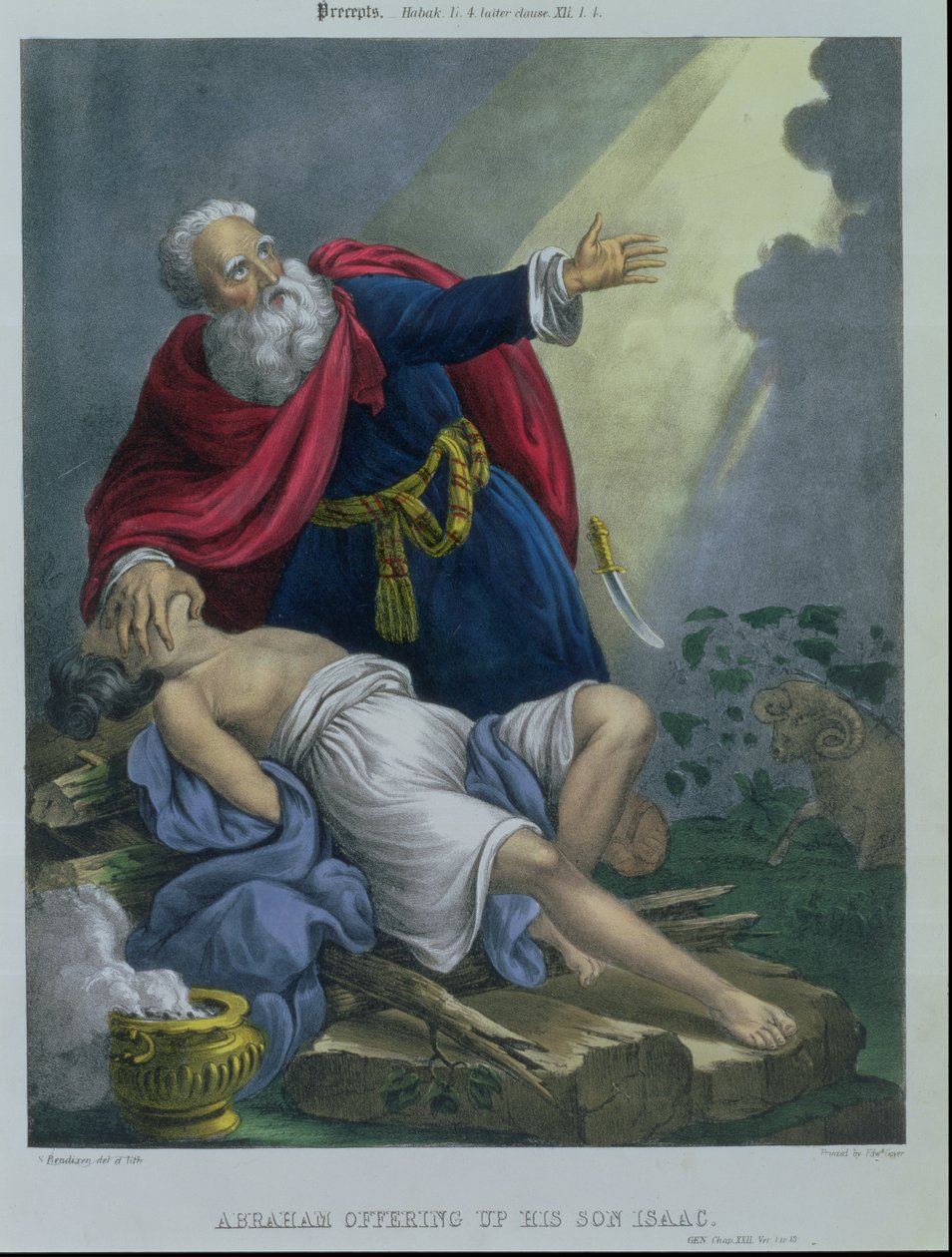 Abraham offrant son fils Isaac, d
