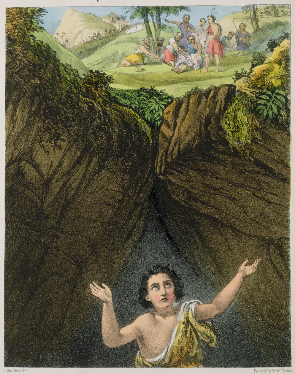 Joseph jeté dans la fosse par ses frères, d
