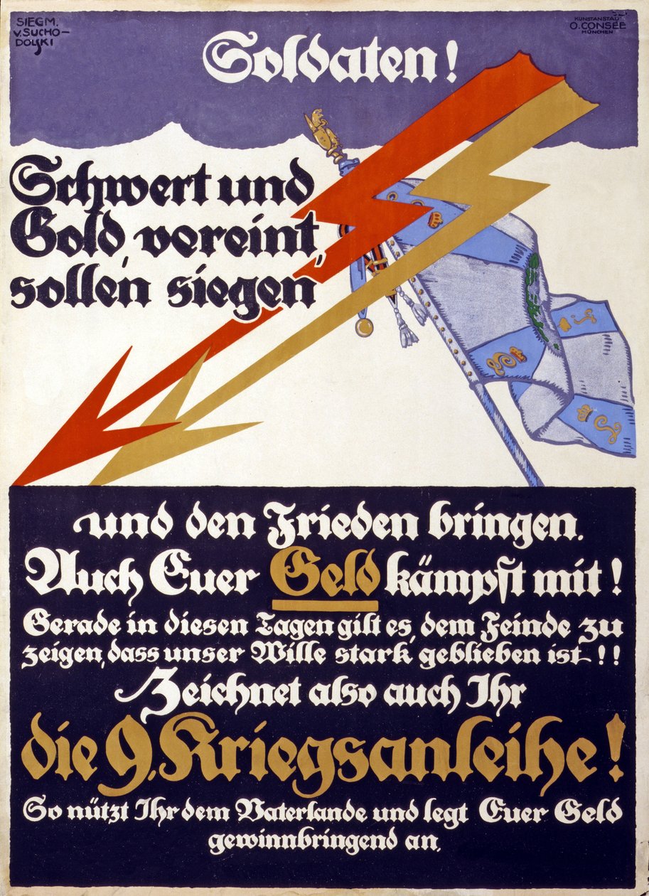 Campagne de collecte de fonds allemande pour le 9e emprunt de guerre, 1914-18 - Siegmund von Suchodolski