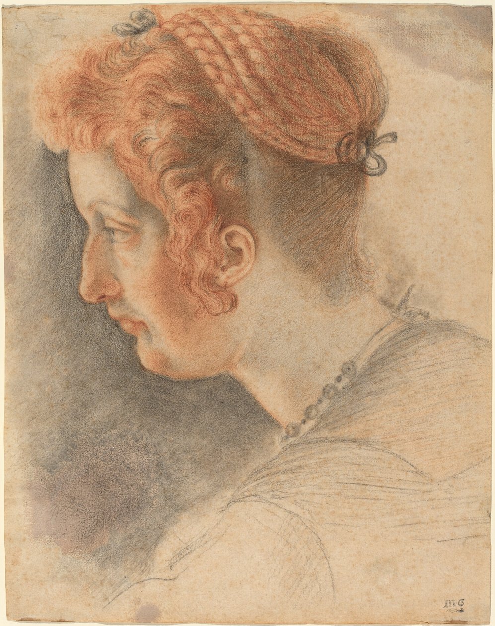 Tête de femme de profil - Sigismondo Coccapani