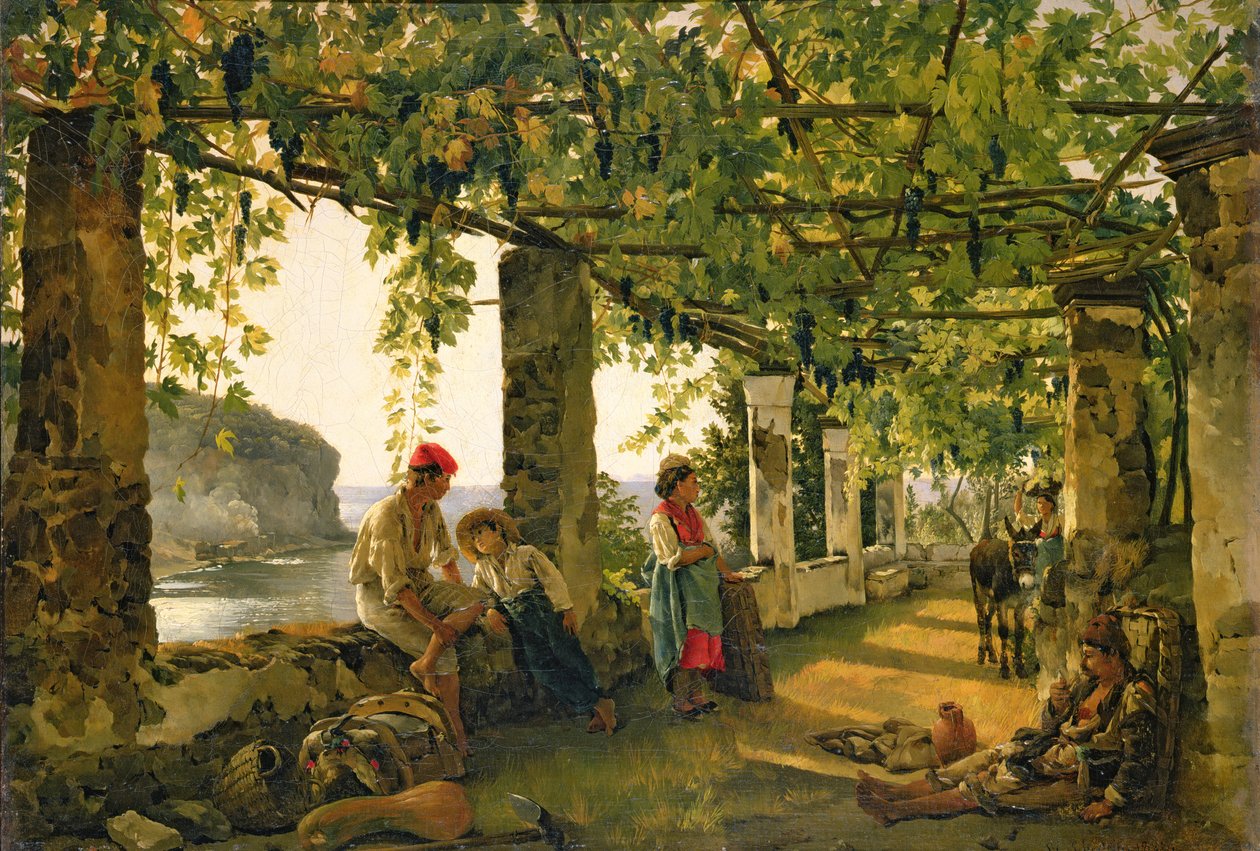 Véranda avec vignes torsadées, 1828 - Silvestr Fedosievich Shchedrin