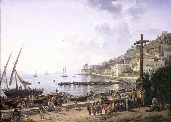 La baie de Mergellina, Naples - Silvestr Fedosievich Shchedrin