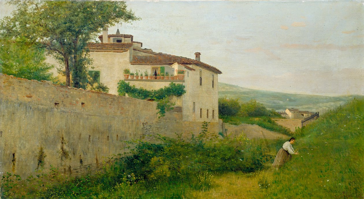 Vue à Piagentina - Silvestro Lega