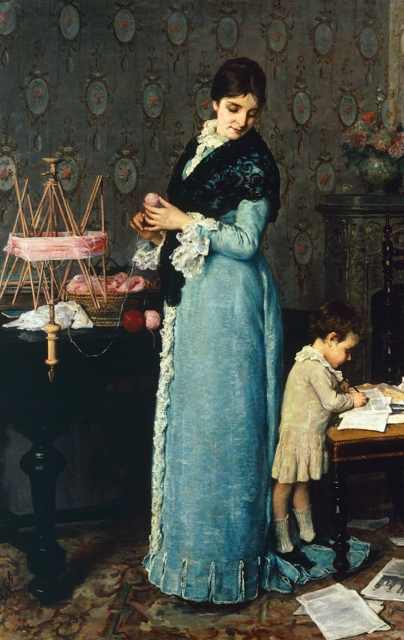 Mère, par Silvestro Lega (1826-1895) - Silvestro Lega