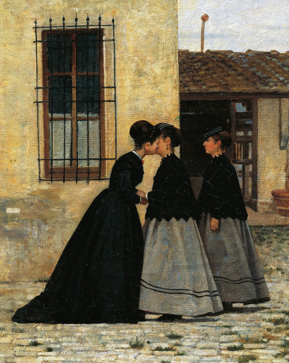 La visite (détail) - Silvestro Lega