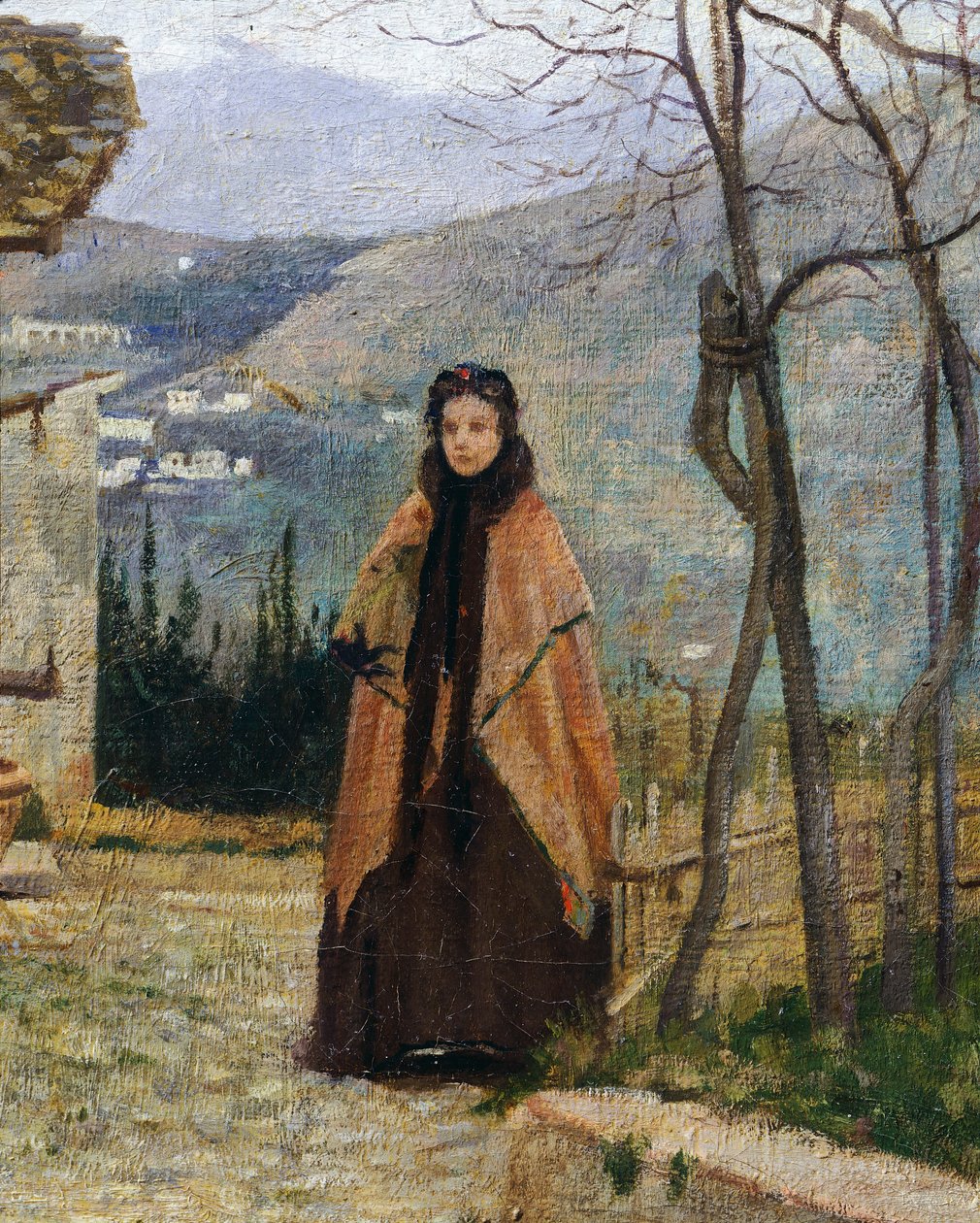 La visite (détail) - Silvestro Lega