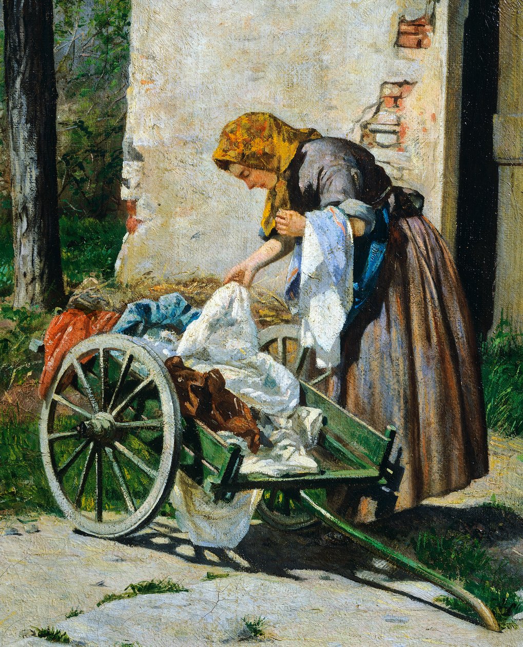 Lavandières près de Florence - Silvestro Lega