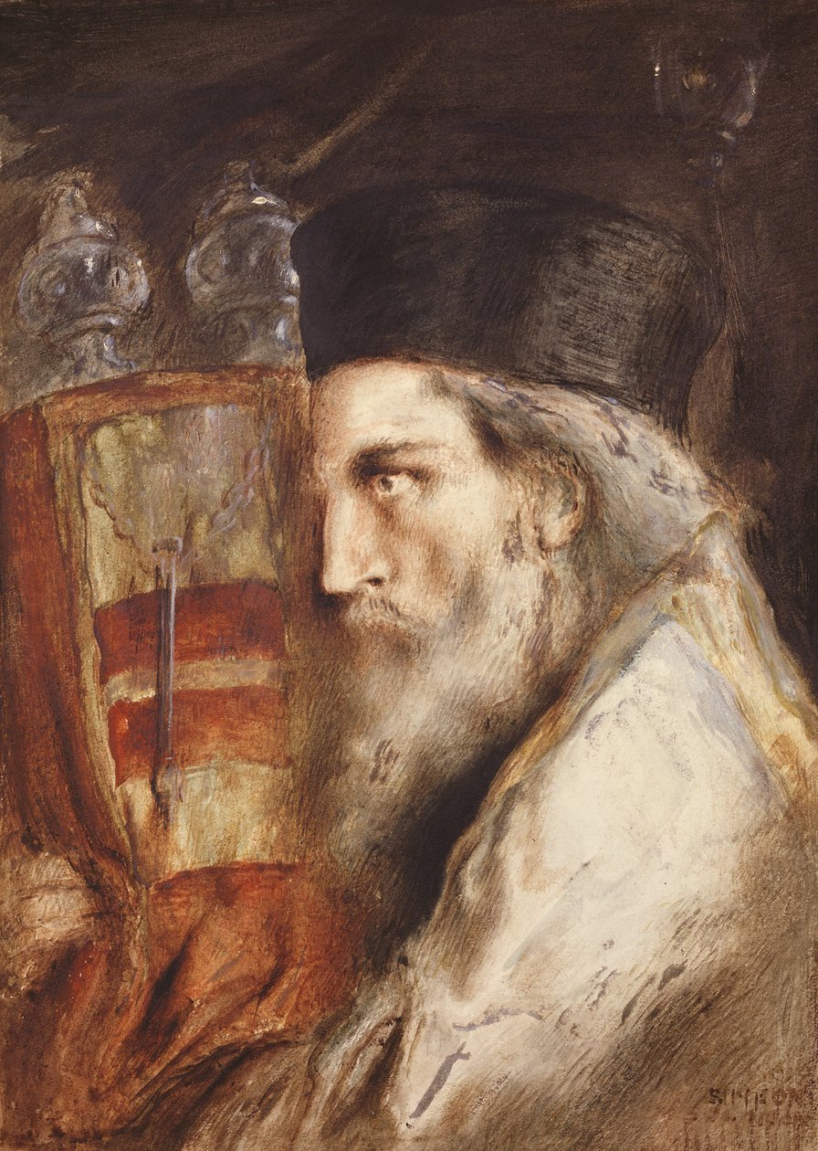 Rabbin portant la Torah - Simeon Solomon