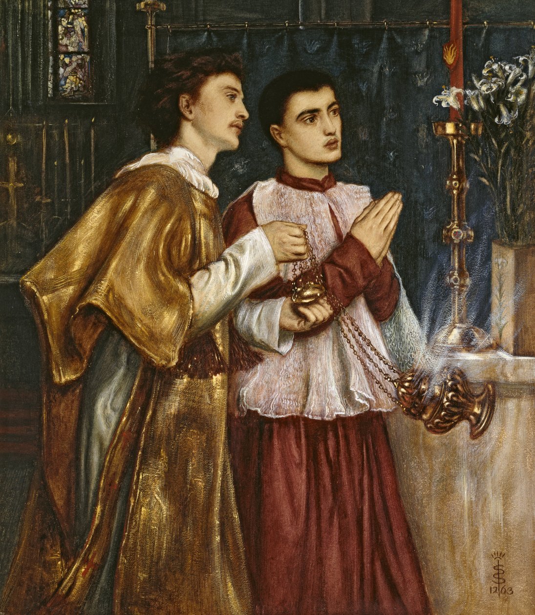 Deux acolytes encensant : Pentecôte - Simeon Solomon
