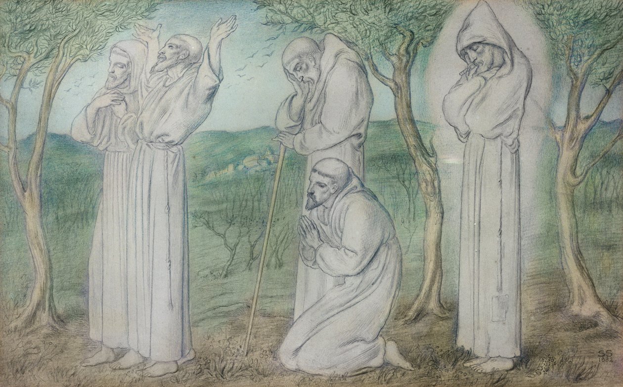 Un groupe de frères franciscains - Simeon Solomon