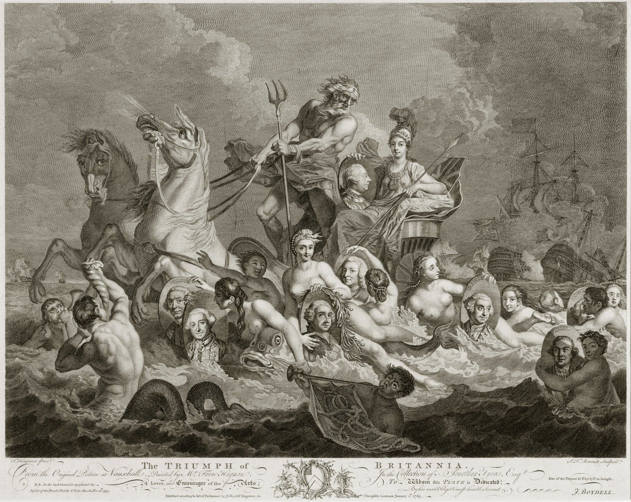 Le triomphe de Britannia, c.1765 - Simon Francois Ravenet