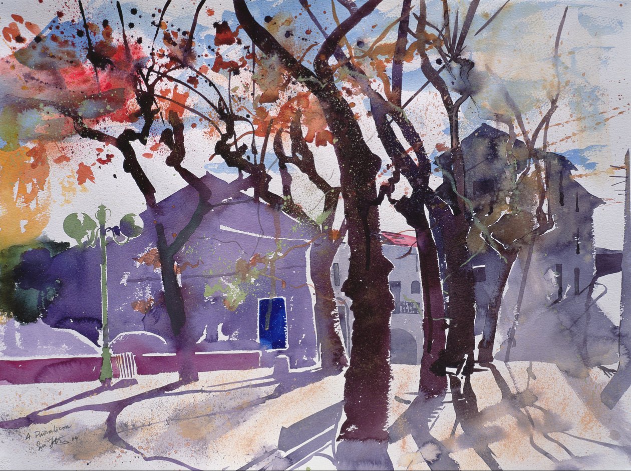 A Puissalicon, 2010 France (aquarelle) - Simon Fletcher