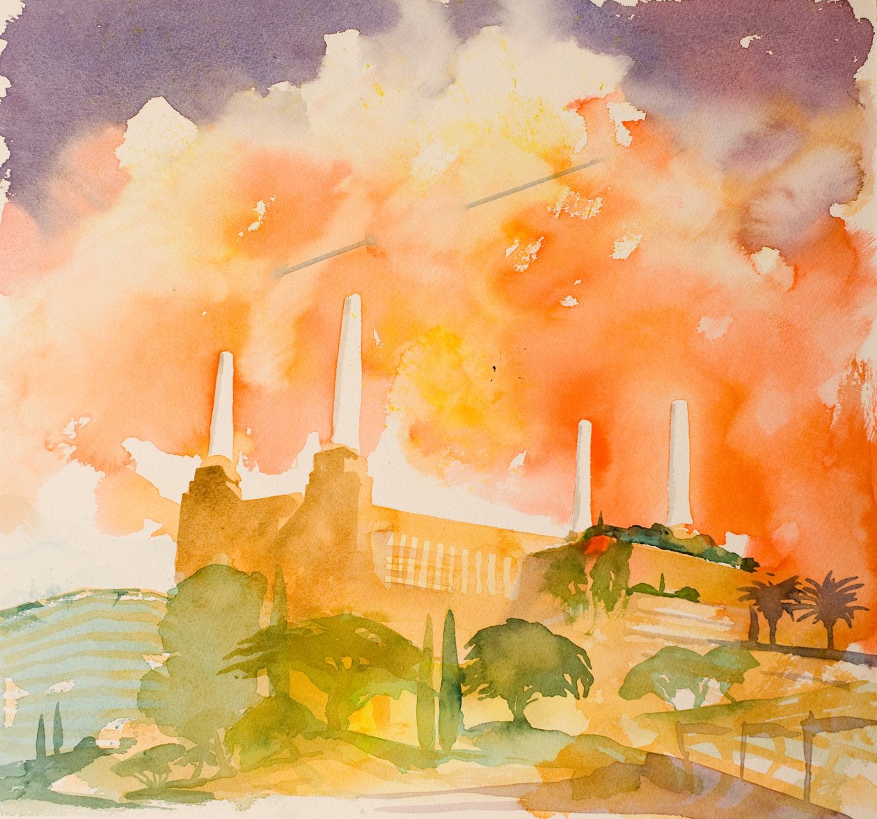 Battersea Beautiful, 2016 (aquarelle) - Simon Fletcher