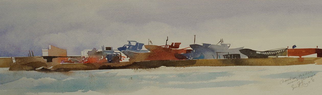 Chantier marin 2008 (aquarelle) - Simon Fletcher