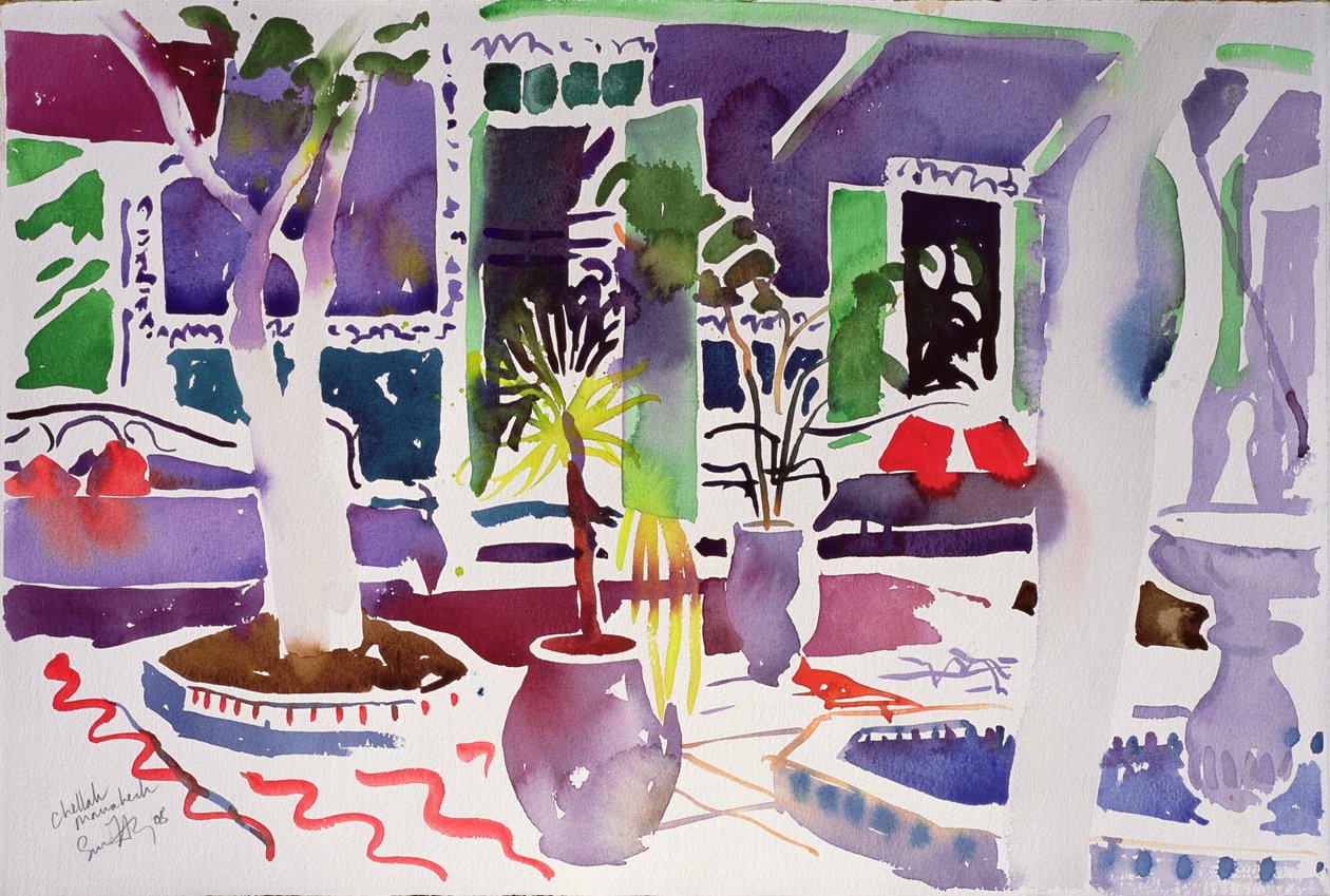 Chellah Marrakech (aquarelle sur papier) - Simon Fletcher