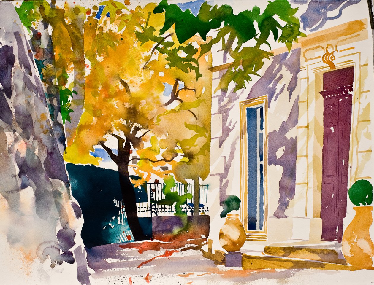 Chez M  Mme Boyer, 2010 (aquarelle) - Simon Fletcher