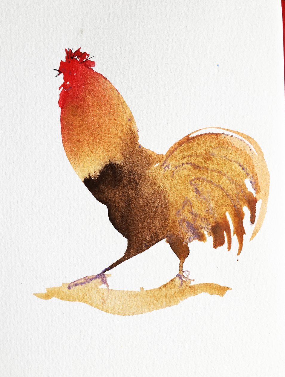 Coq, 2020 (œuvre sur papier) - Simon Fletcher