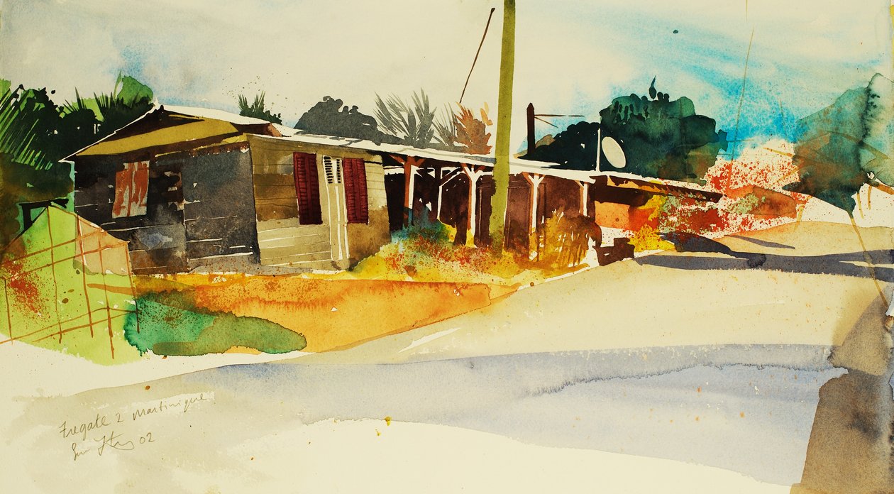 Fregate 2, Martinique 2002 (aquarelle) - Simon Fletcher