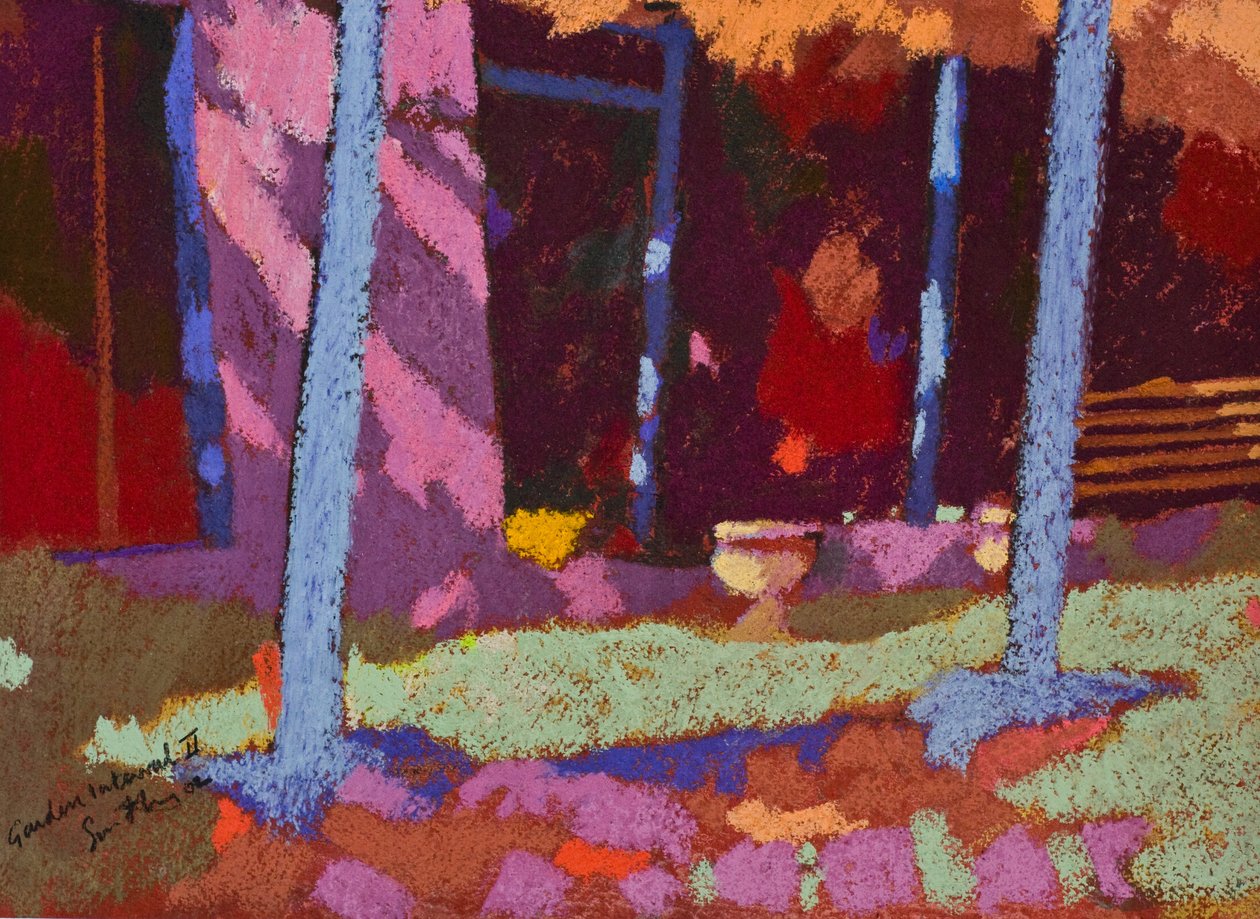 Intervalle de jardin (pastel sur papier) - Simon Fletcher
