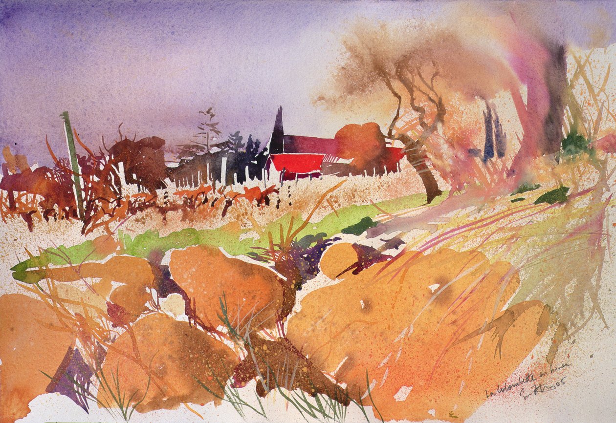 La colombette en hiver, France, 2004 (aquarelle) - Simon Fletcher