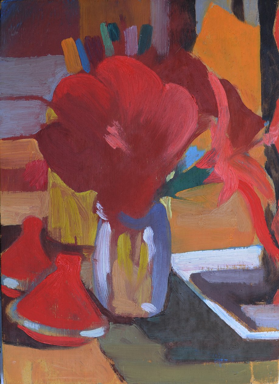 Rouge marocain, 2014 (huile sur panneau) - Simon Fletcher