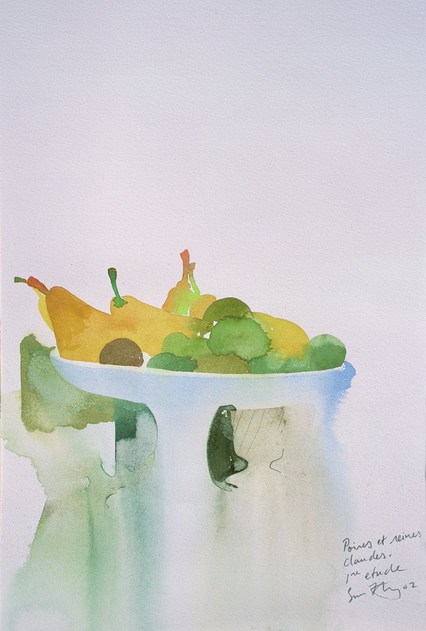 Poire, reines claudes I, 2002 (watercolour) - Simon Fletcher