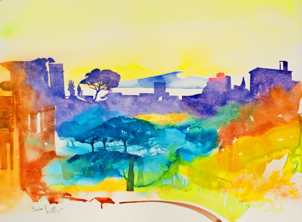 Scala I (aquarelle sur papier) - Simon Fletcher