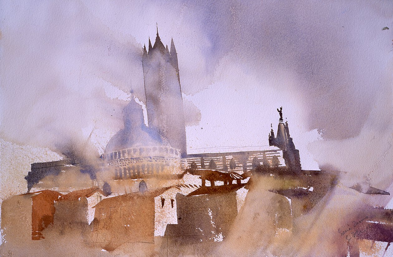 Cathédrale de Sienne, 2002 (aquarelle) - Simon Fletcher