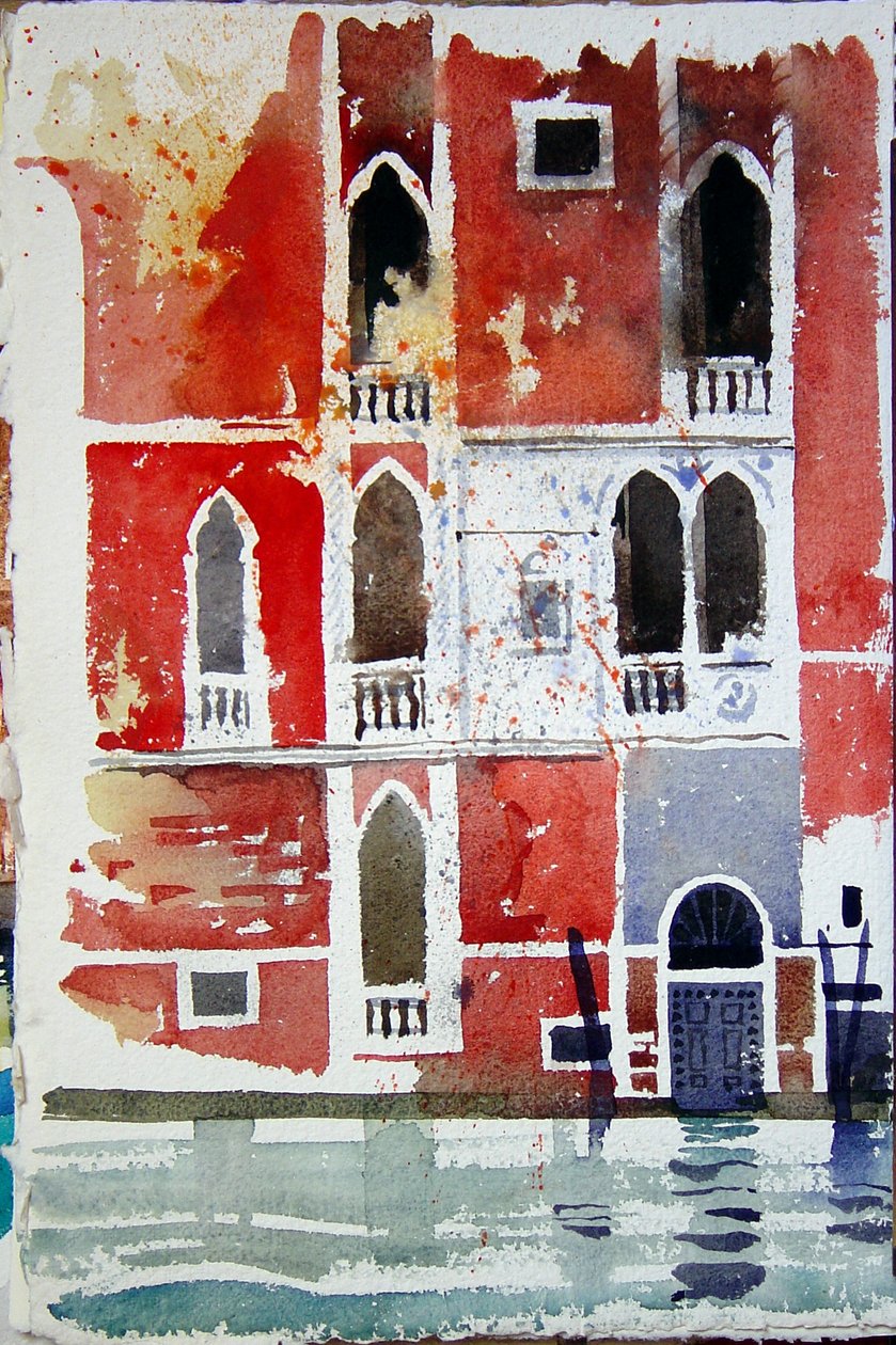 La maison rouge, Venise, 2006 (aquarelle) - Simon Fletcher
