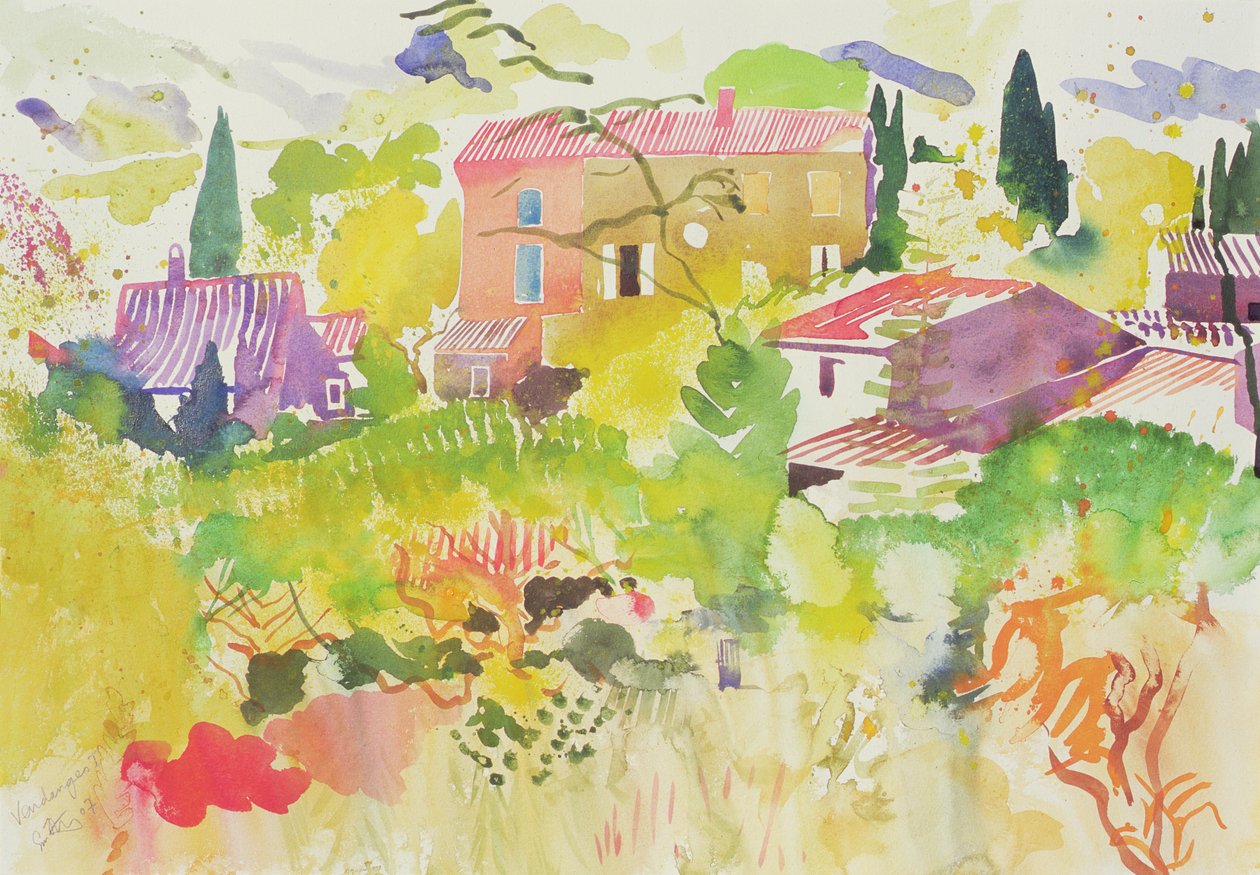 Vendanges I, 2007 (aquarelle) - Simon Fletcher