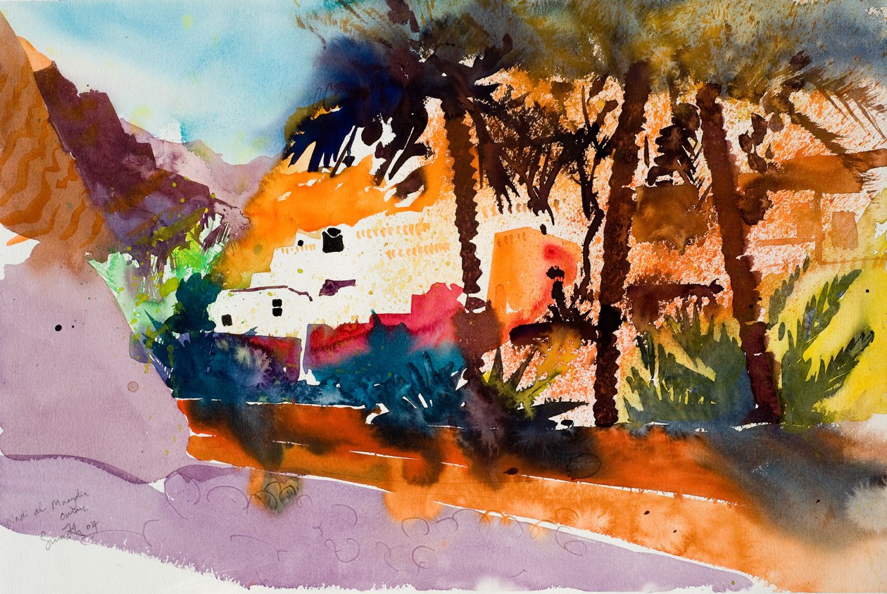 Wadi al Muaydin, 2004 (aquarelle) - Simon Fletcher