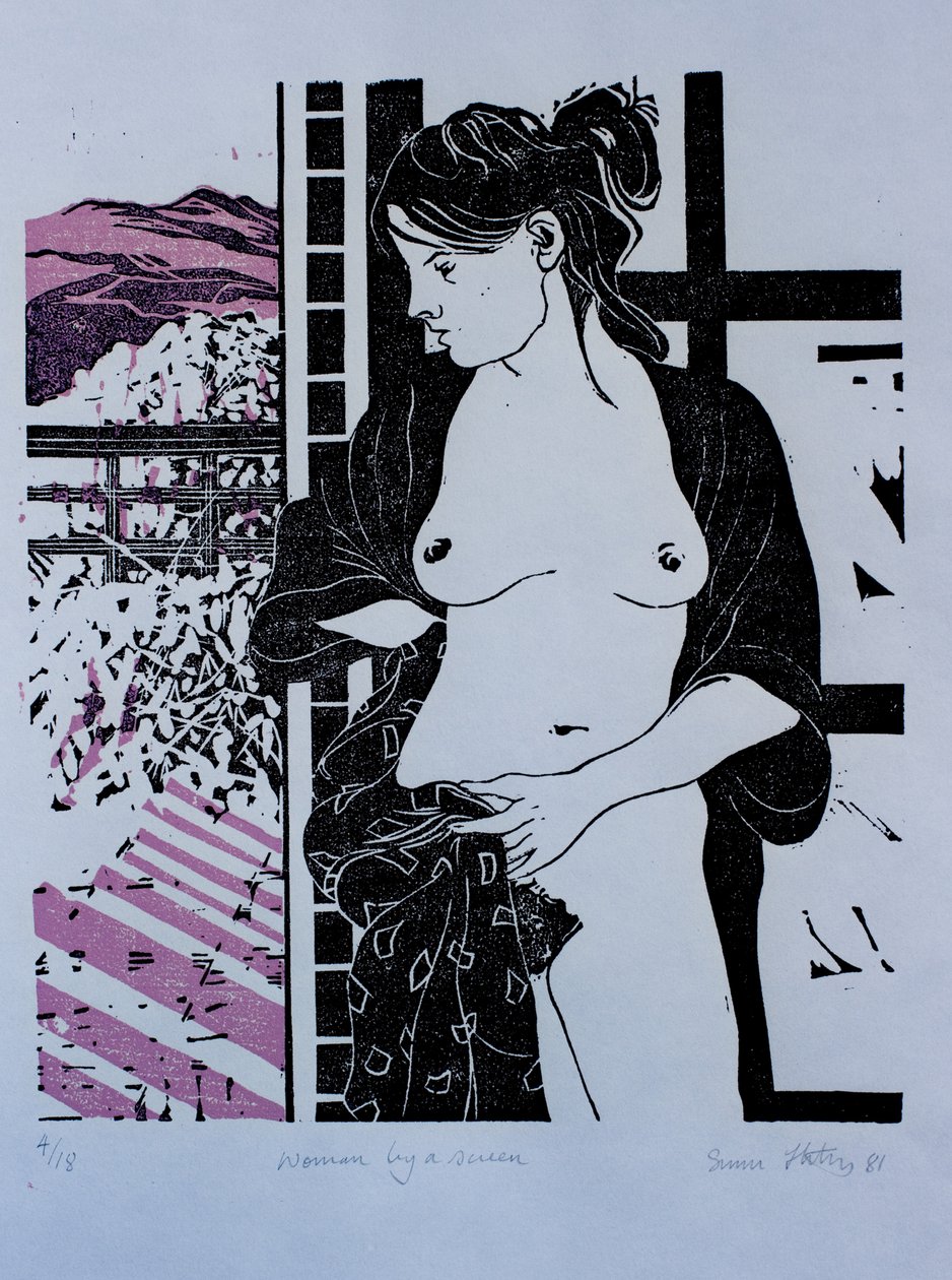 Femme près d
