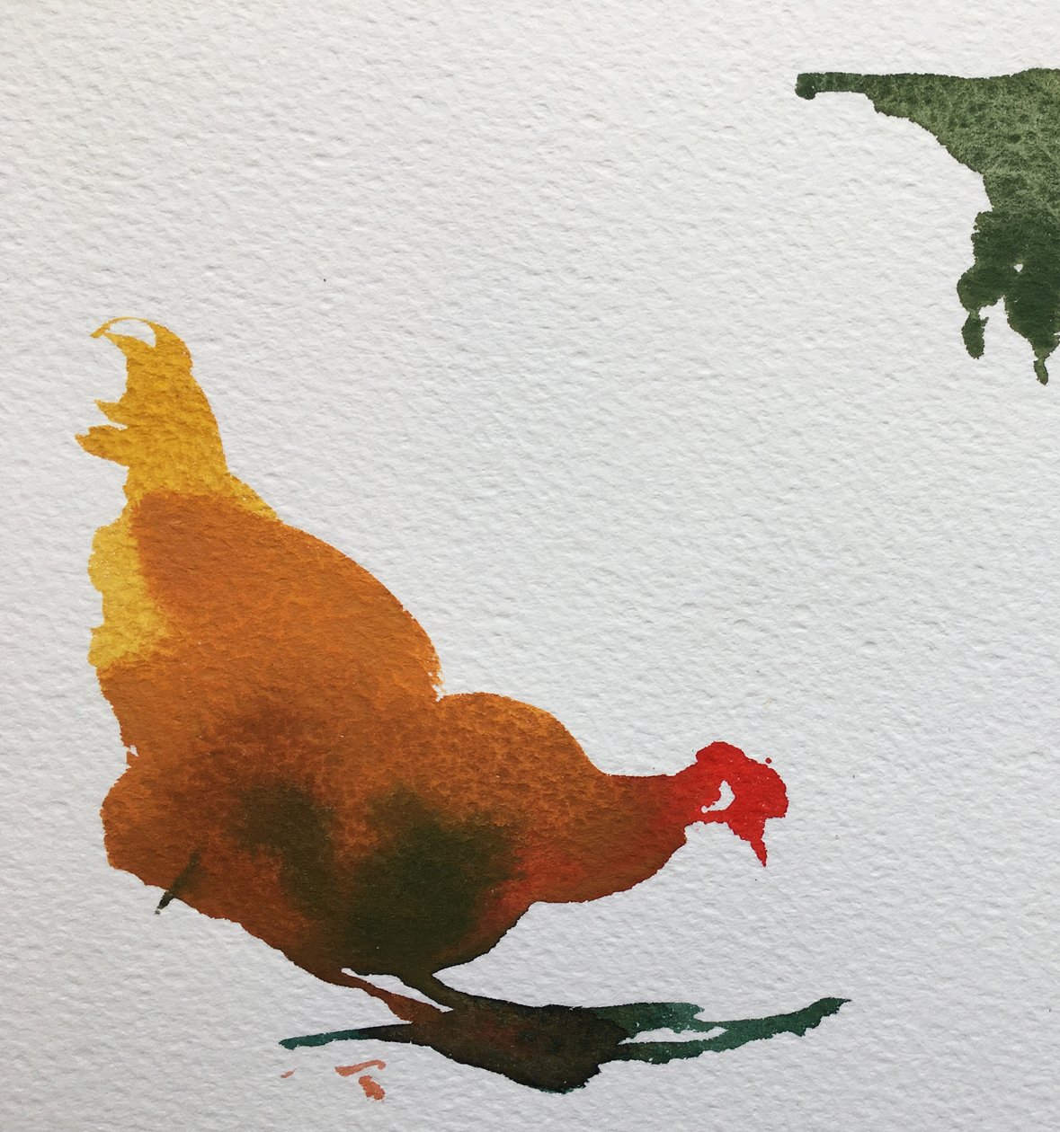 le picage des poules, 2020 (travail sur papier) - Simon Fletcher