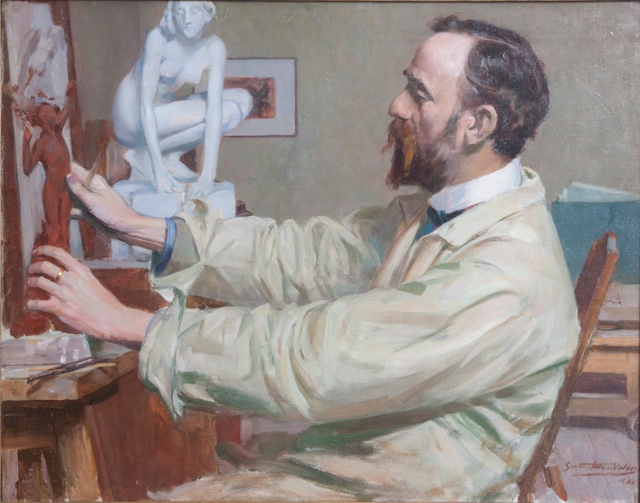 Sir William Goscombe John, 1860-1952, vers 1900 - Simon Harmon Vedder