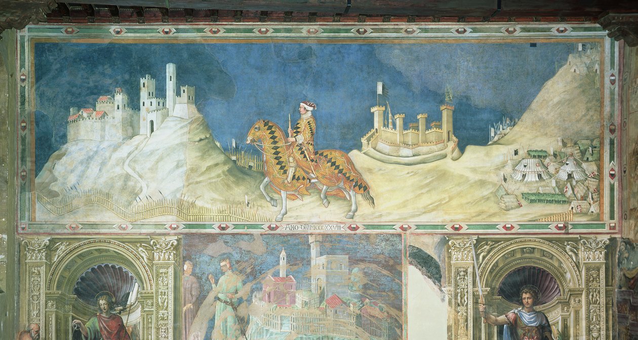 Commémoration de Guidoriccio da Fogliano au Siège de Montemassi, de la Sala del Mappamondo, 1328 - Simone Martini