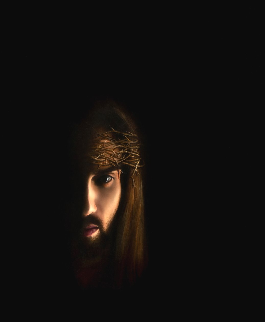 Portrait de Jésus avec couronne d