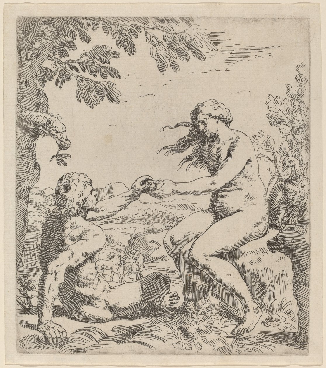 Adam et Ève - Simone Cantarini