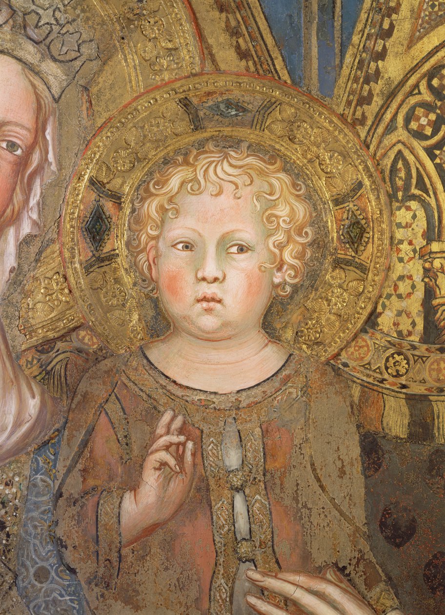 Maesta : Enfant Jésus, 1315 (détail) - Simone Martini