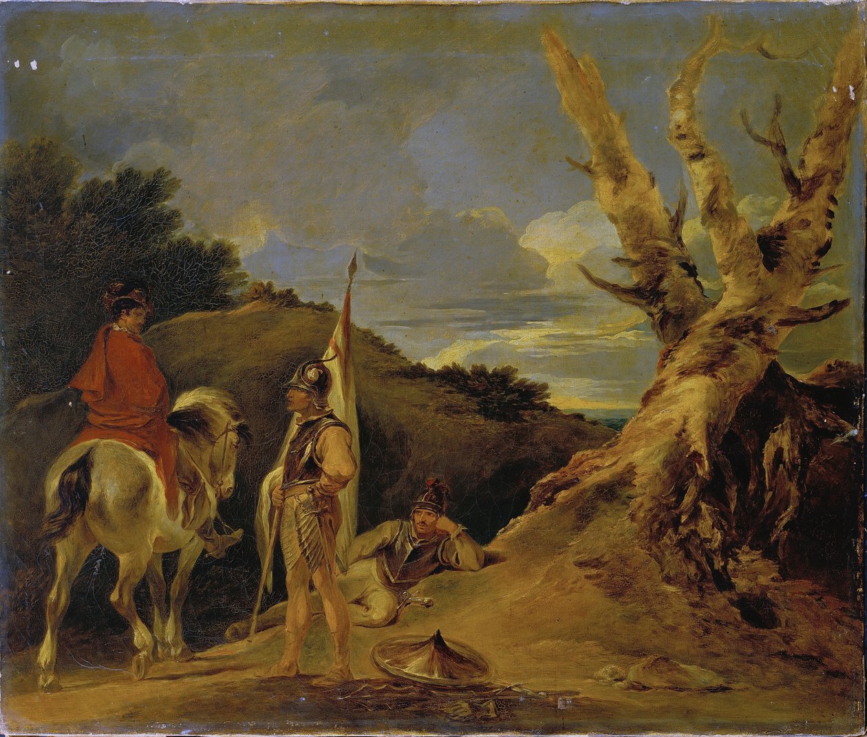 Paysage avec des soldats - Sir Peter Francis Bourgeois