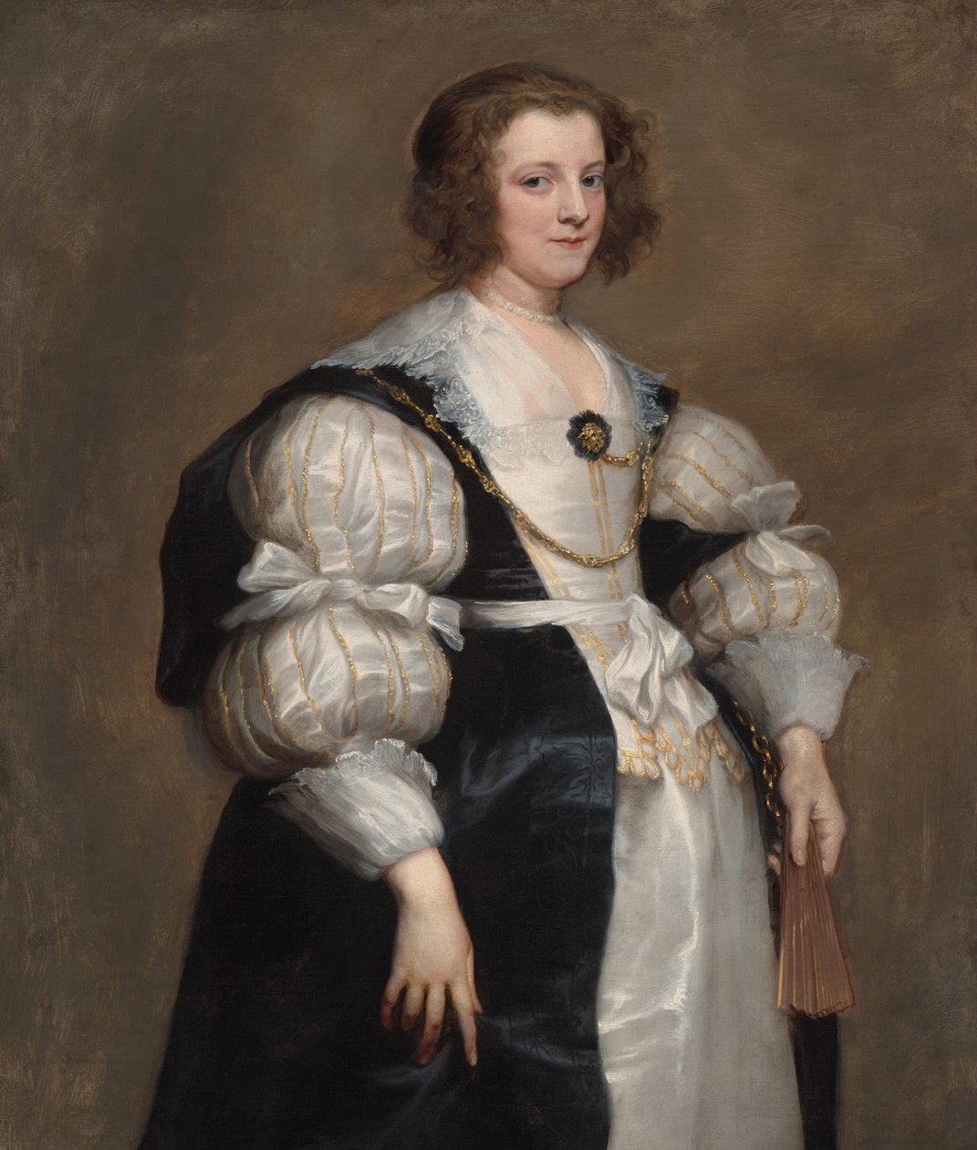 Dame avec un éventail - Sir Anthony van Dyck