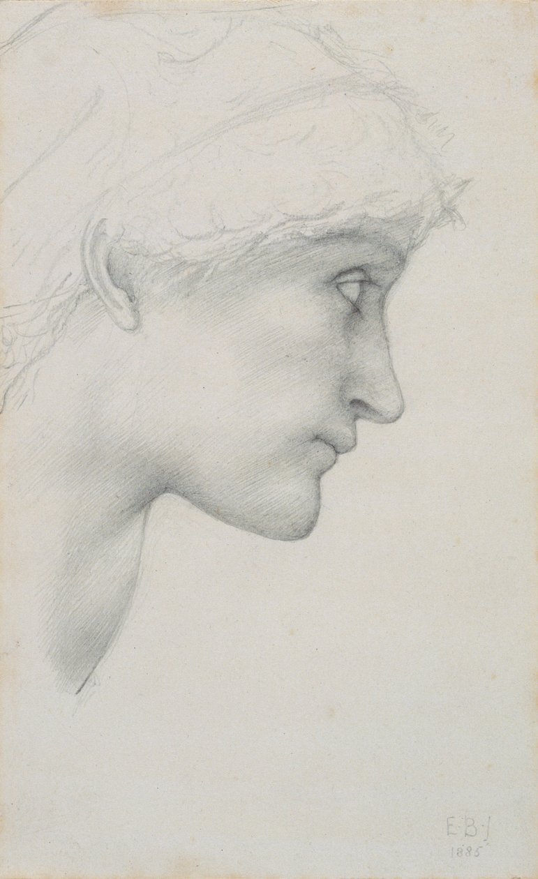 Tête, 1885 - Sir Edward Coley Burne Jones