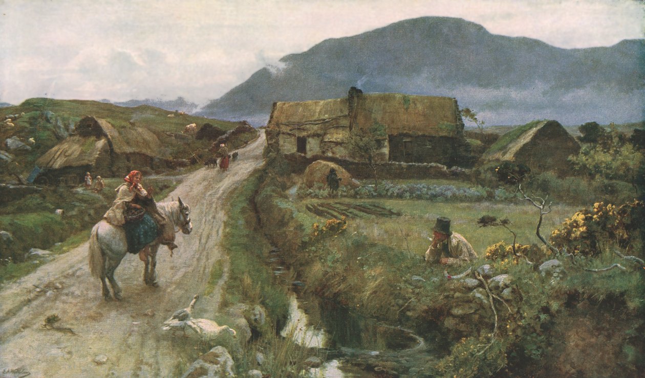 Les commérages de Galway, vers 1887, vers 1930 - Sir Ernest Albert Waterlow