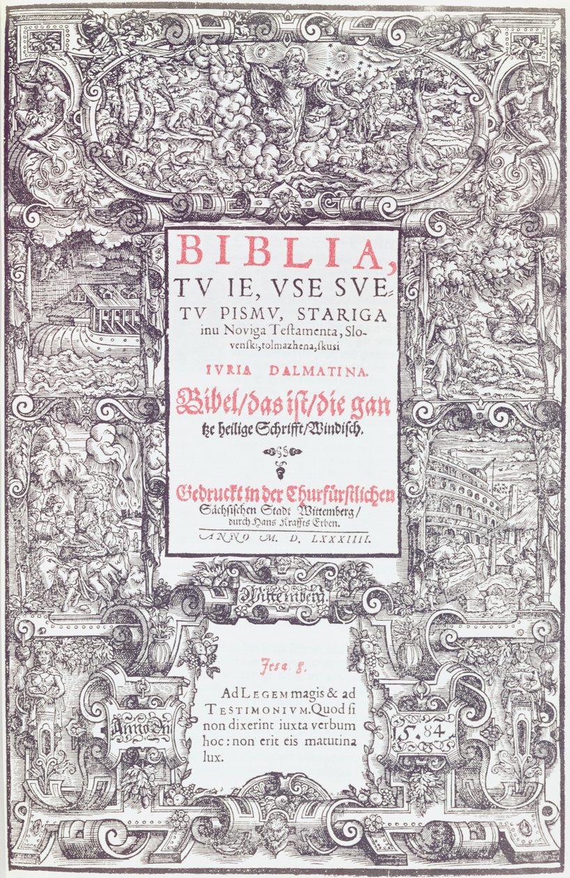 Première Bible imprimée en langue slovène - Slovenian School